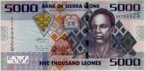 Quinquet on modern Sierra Leonese currency