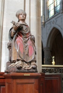 A statue of St. Germanus in Paris